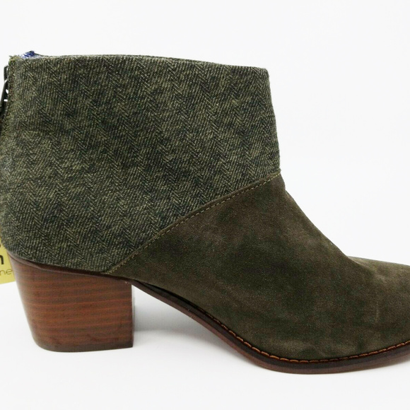 Toms Womens Leila Bootie Tarmac Olive Suede Size 8 - Picture 5 of 6